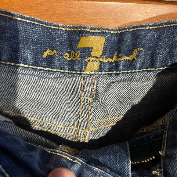 7 For All Mankind Denim Cutoff Shorts (S) - Picture 2 of 4
